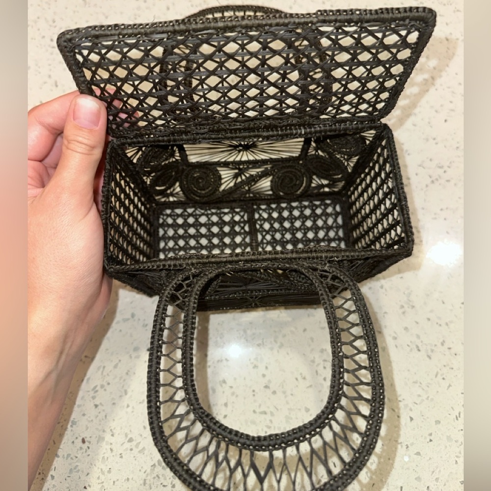 Apaya Cofre Black Woven Mini Tote Bag 🖤 - Picture 6 of 11